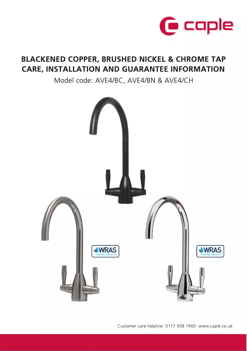 Page n°1 - Manuel utilisateur Caple AVE4/BN