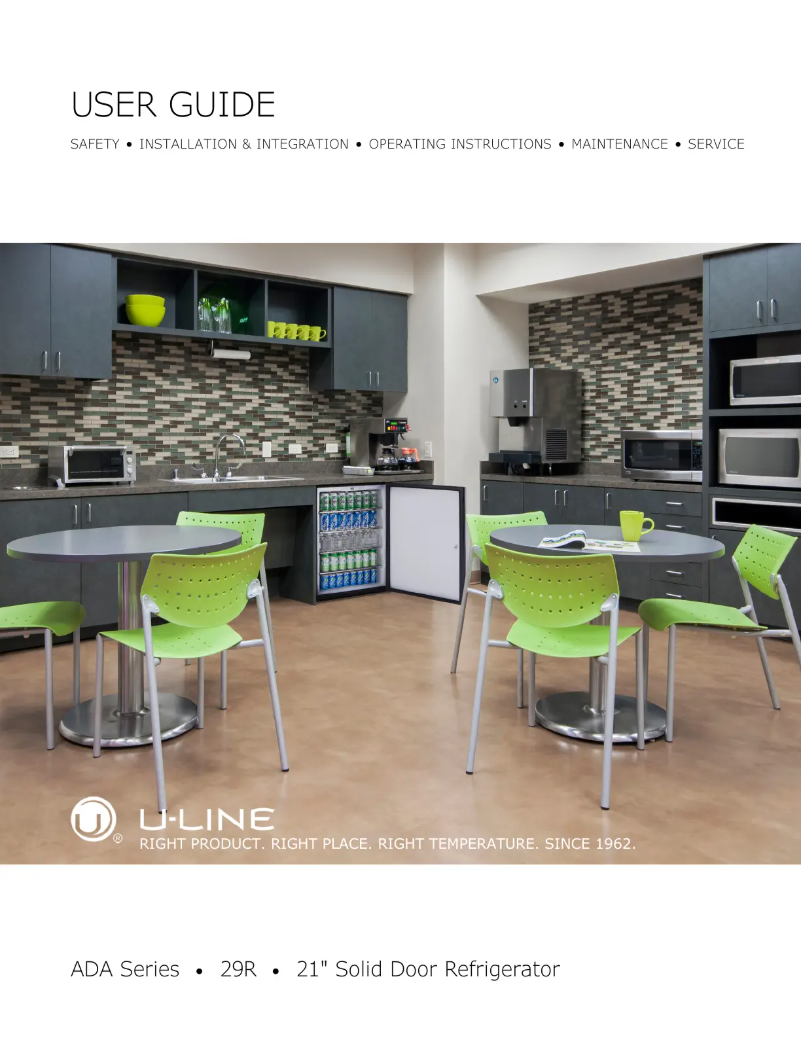 Image de la première page du manuel de l'appareil U-29RB-15A