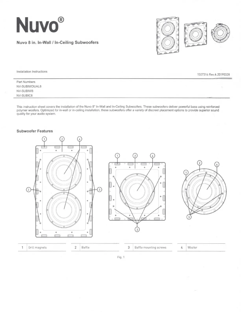 Image de la première page du manuel de l'appareil NV-SUBIWDUAL8