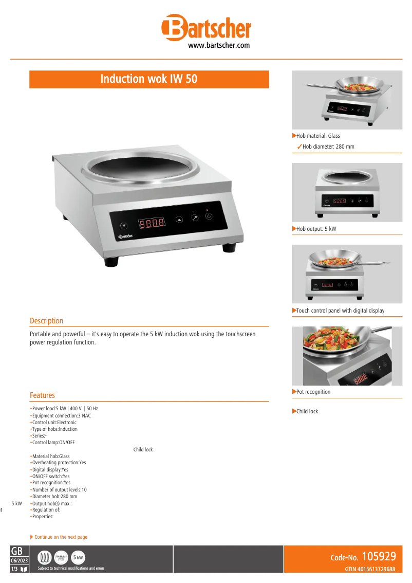 Image de la première page du manuel de l'appareil IW 50