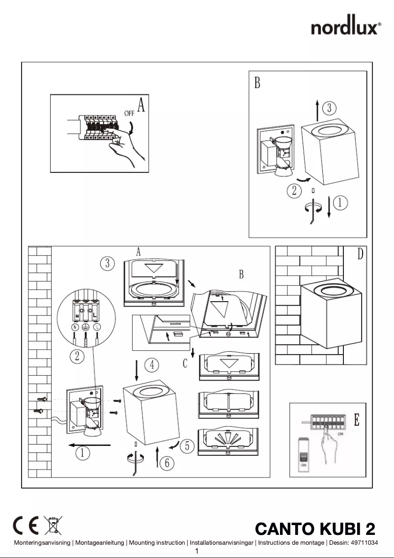 Page n°1 - Manuel utilisateur Nordlux CANTO KUBI 2