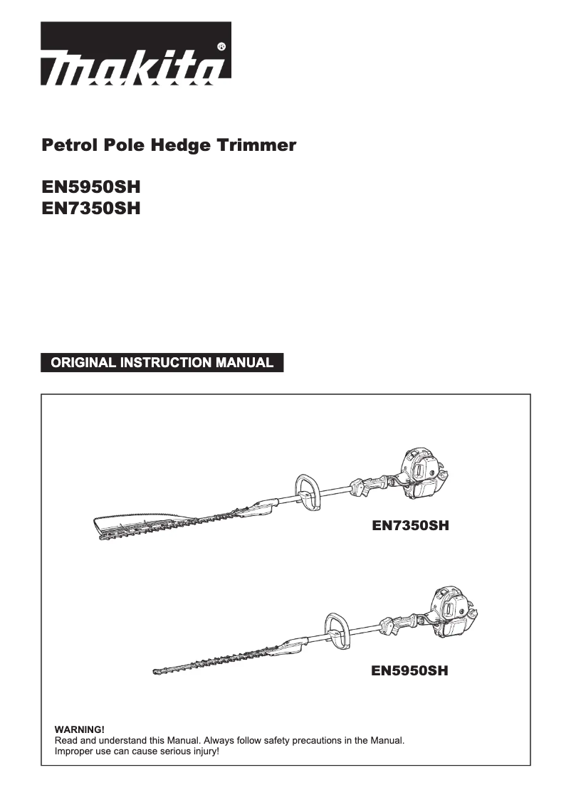 Page 1 de la notice Manuel utilisateur Makita EN5950SH