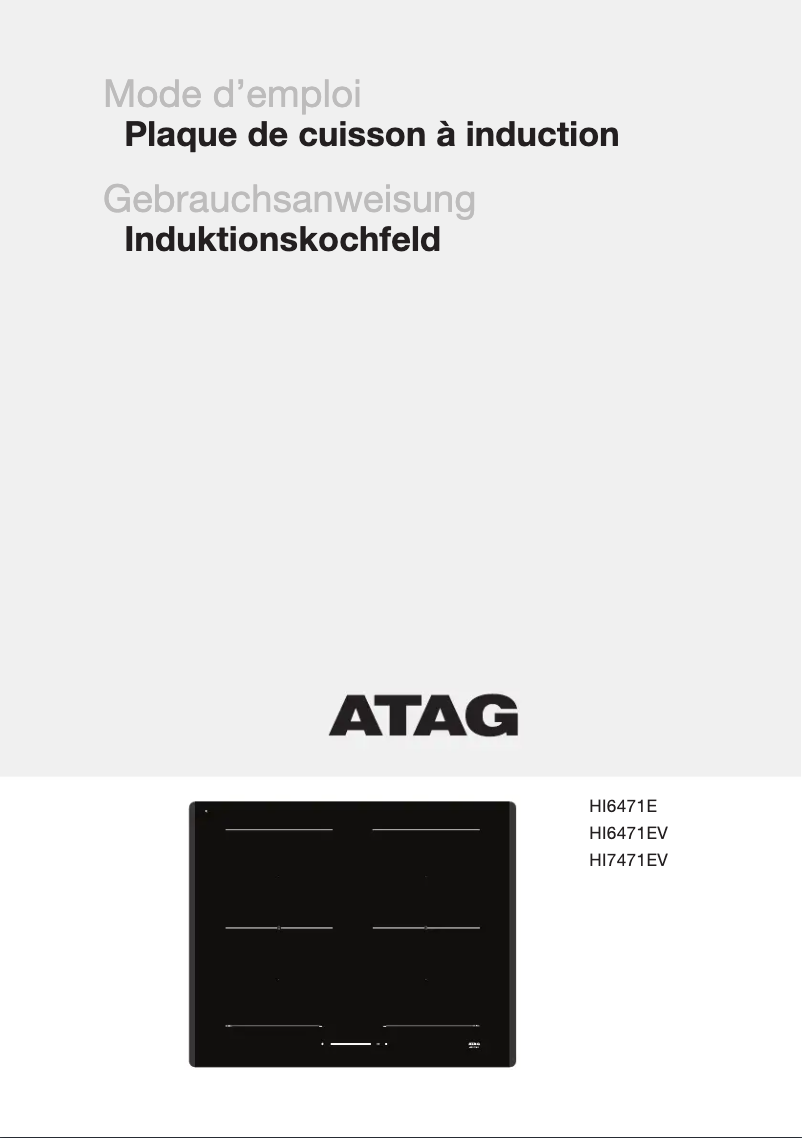 Page n°1 - Manuel utilisateur Atag HI6471EV