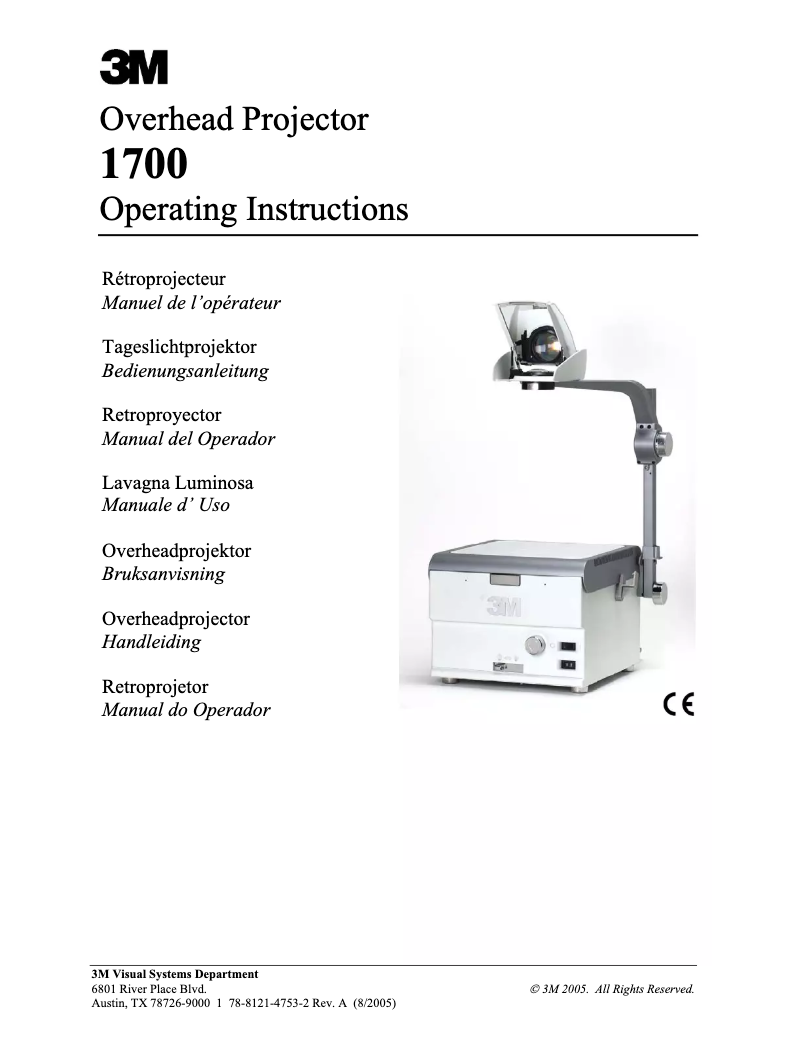 Page 1 de la notice Manuel utilisateur 3M 1780