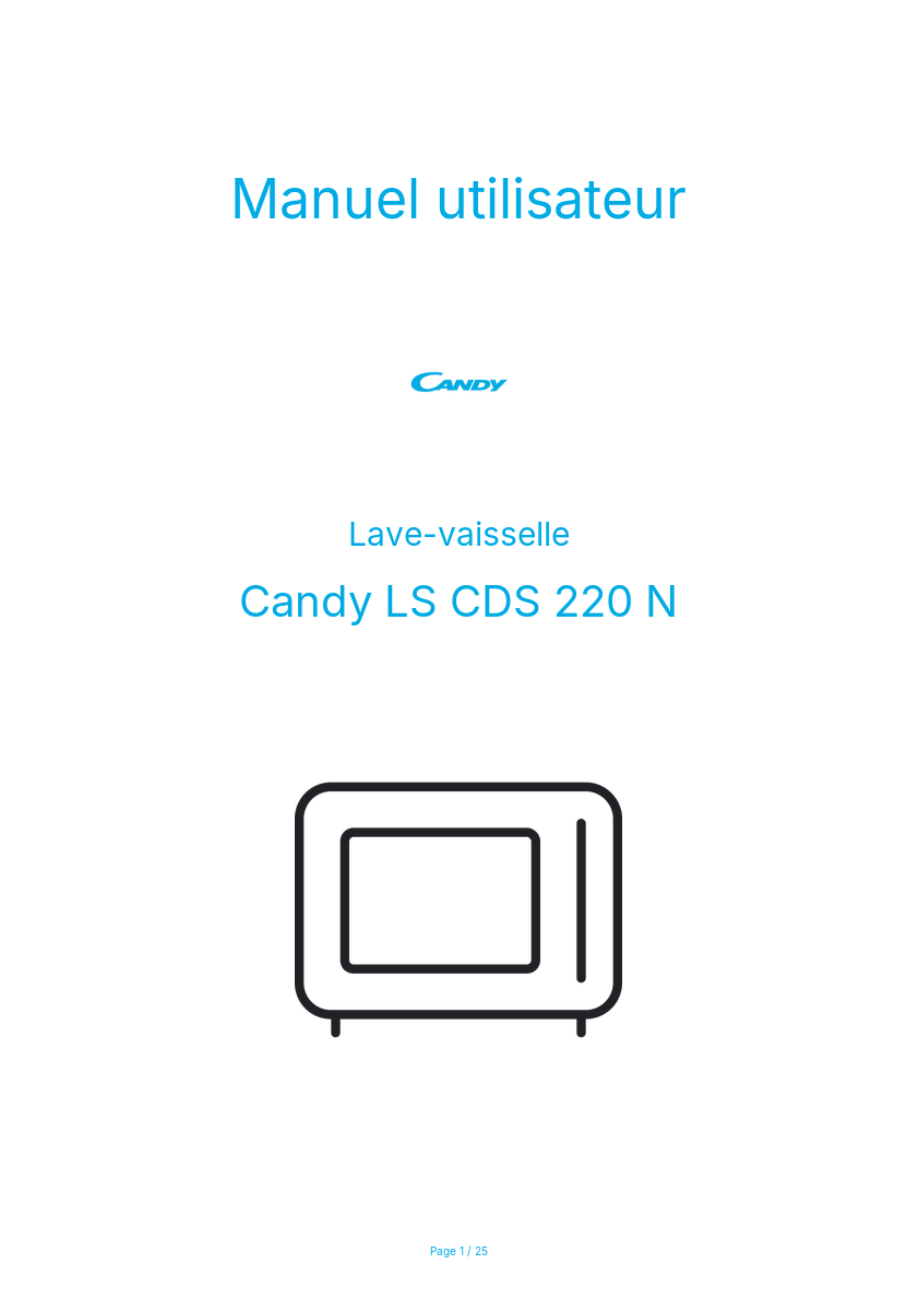 Image de la première page du manuel de l'appareil LS CDS 220 N
