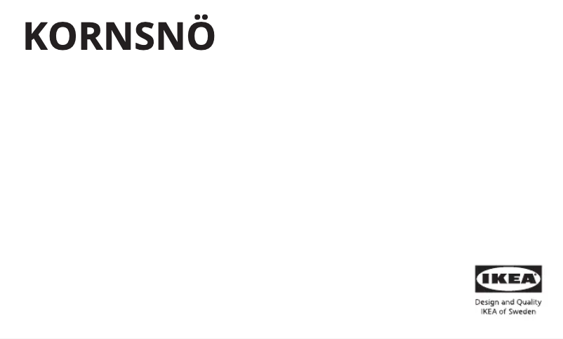 Página 1 del manual Manual de usuario Ikea KORNSNÖ 305.243.18