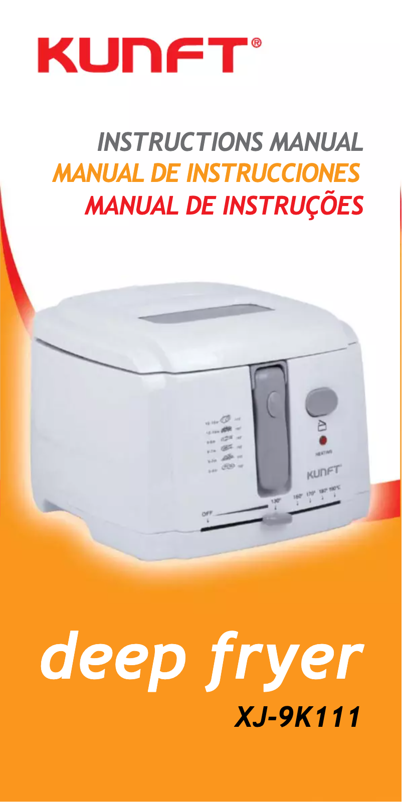 Page 1 de la notice Manuel utilisateur Kunft XJ-9K111