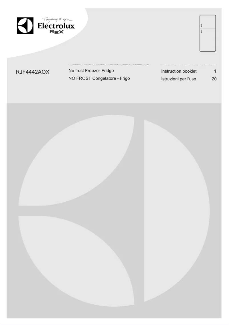 Page 1 of the manual User Manual Electrolux-Rex RJF4442AOX