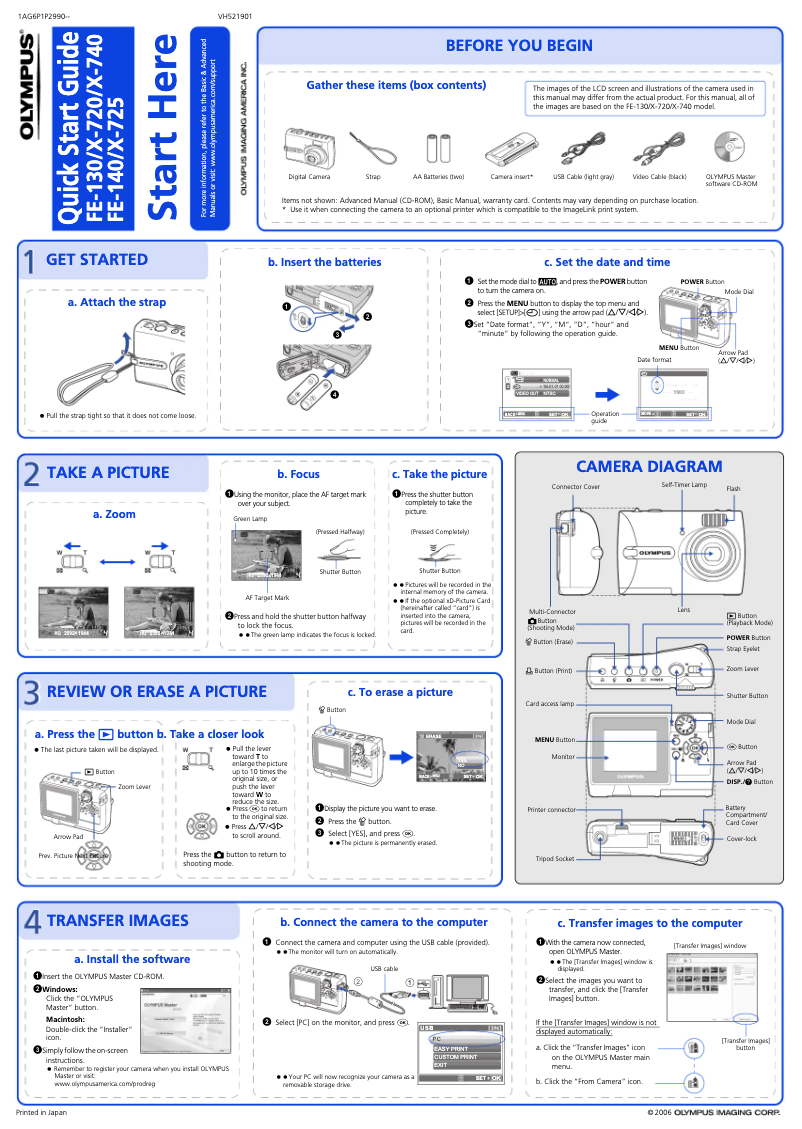 Imagen de la primera página del manual del dispositivo X-725