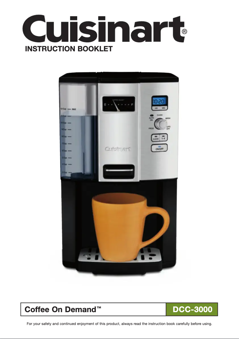 Page 1 de la notice Manuel utilisateur Cuisinart DCC-3000