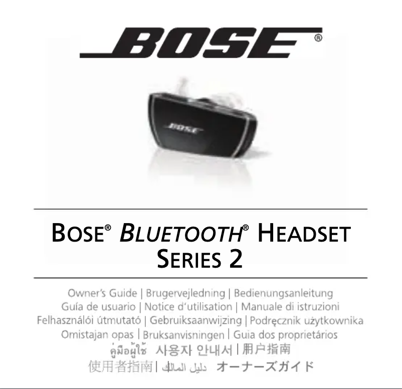 Page n°1 - Manuel utilisateur Bose 48822