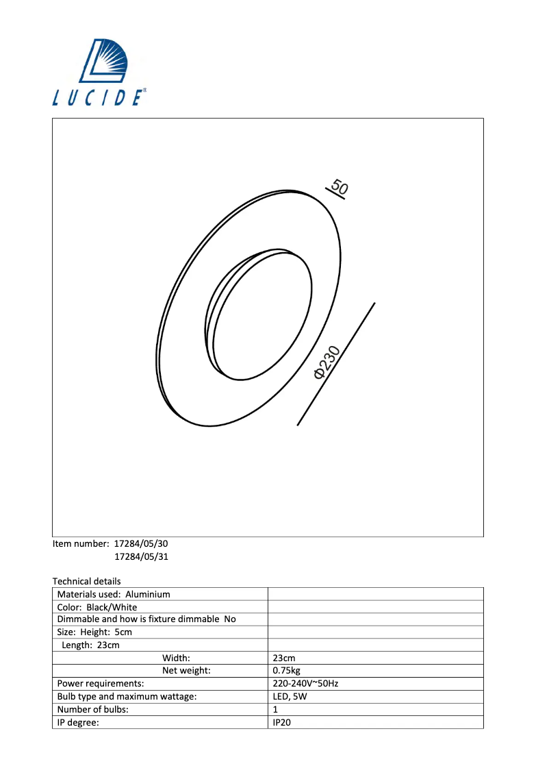 Image de la première page du manuel de l'appareil Ninjo 17284/05/30