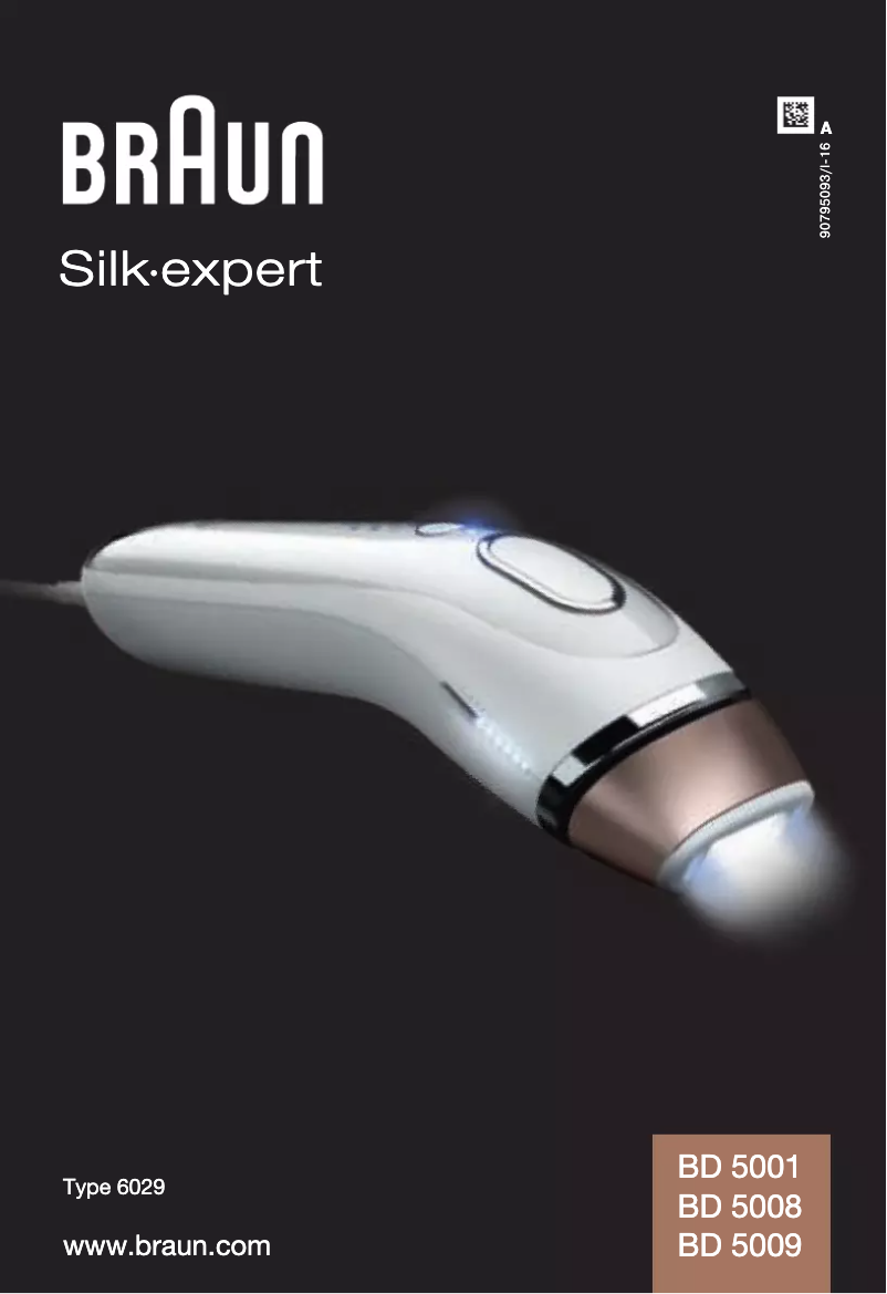 Page 1 de la notice Manuel utilisateur Braun Silk-expert BD 5001 IPL