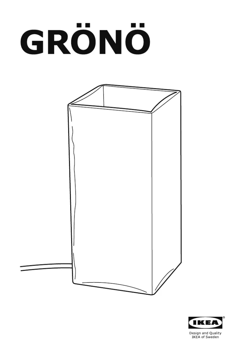 Image de la première page du manuel de l'appareil GRÖNÖ 203.732.25