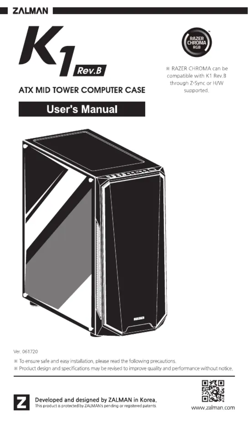 Image de la première page du manuel de l'appareil K1 Rev.B