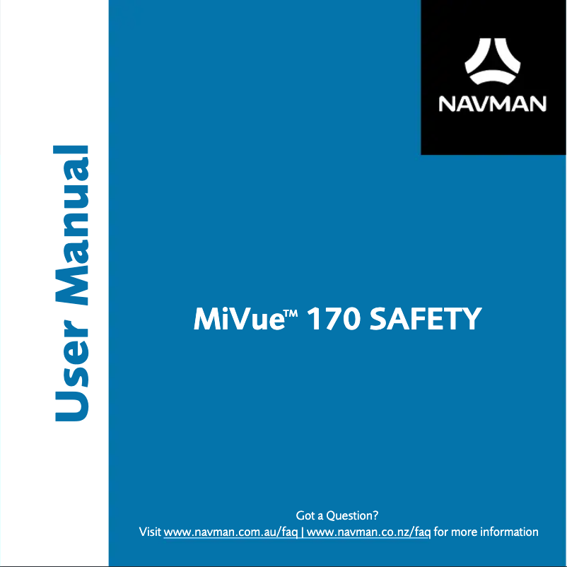 Page 1 de la notice Manuel utilisateur Navman MiVue 170 SAFETY