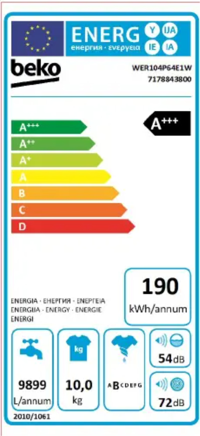 Image de la première page du manuel de l'appareil WER104P64E1