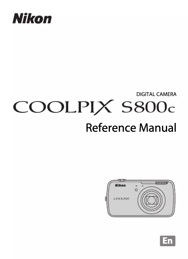 Page 1 de la notice Manuel utilisateur Nikon Coolpix S800c