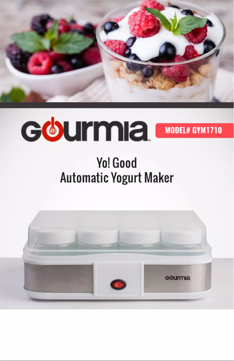 Page n°1 - Manuel utilisateur Gourmia Yo! Good GYM1710