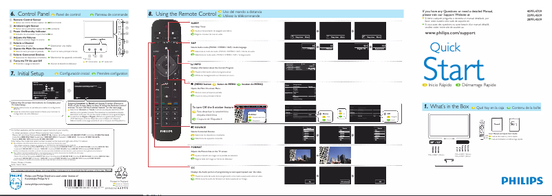 First page image of the manual for 28PFL4509