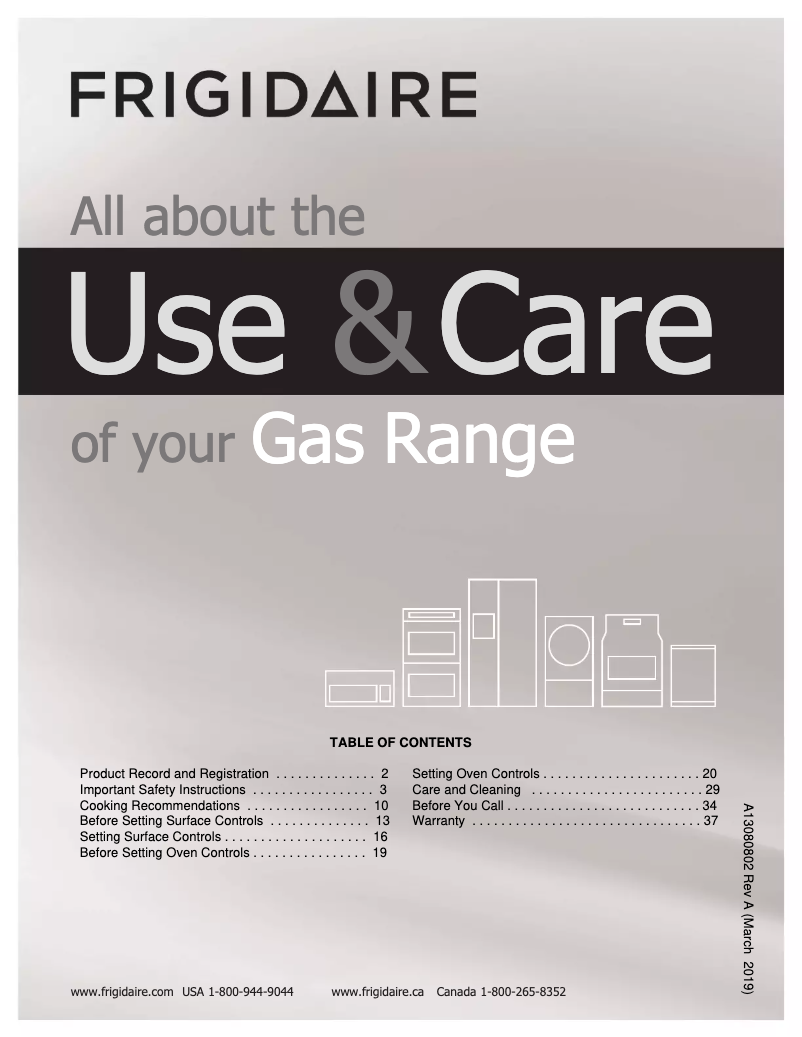 Page 1 de la notice Manuel utilisateur Frigidaire FFGH3051VS