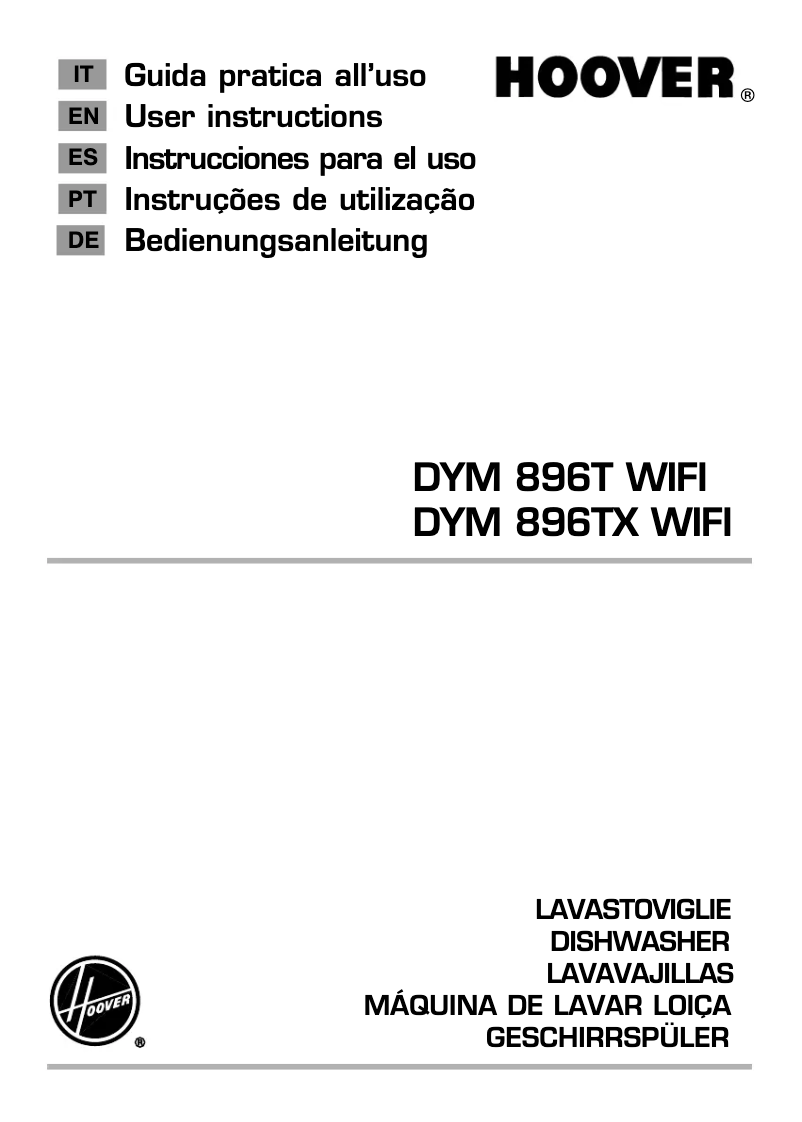 Page n°1 - Manuel utilisateur Hoover DYM 896 TX WIFI