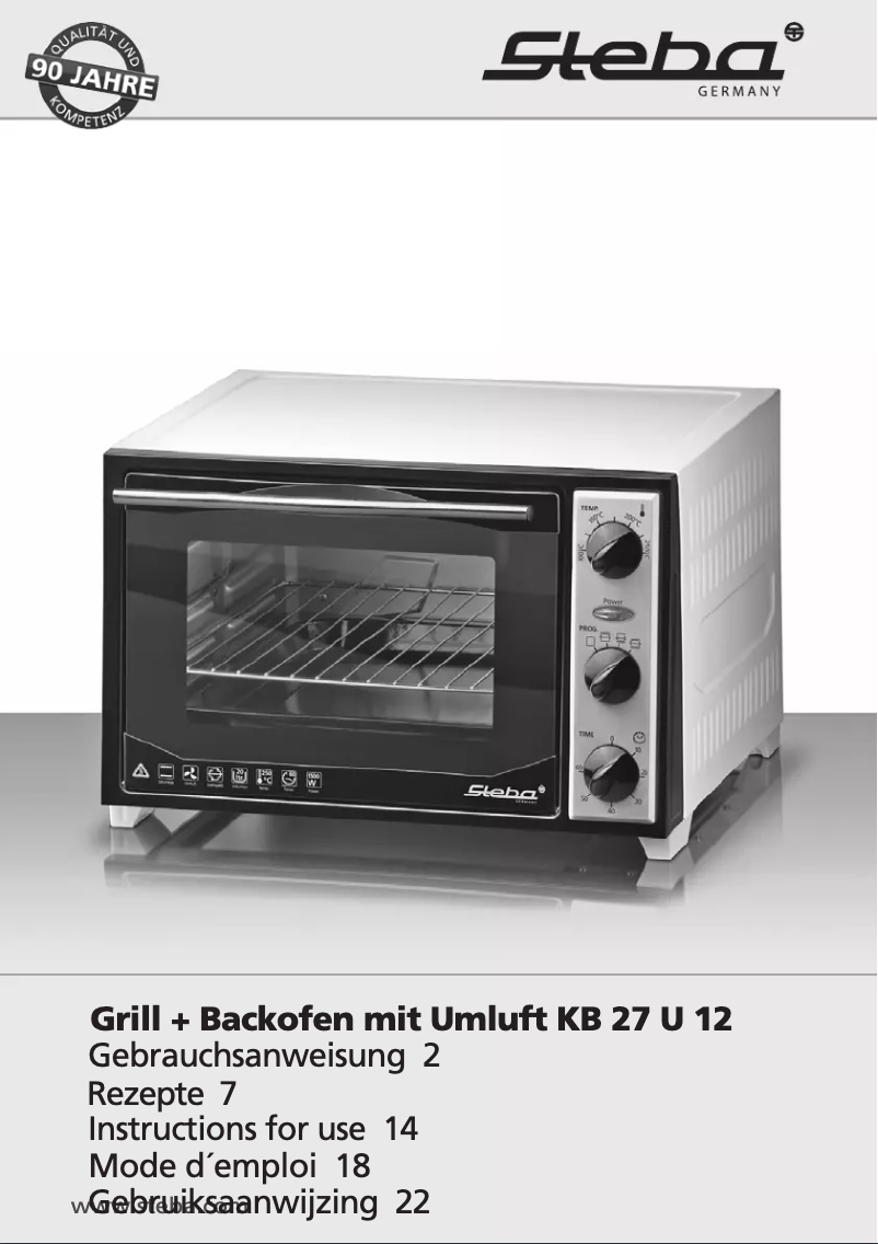 Page 1 de la notice Manuel utilisateur Steba KB 27 U 12