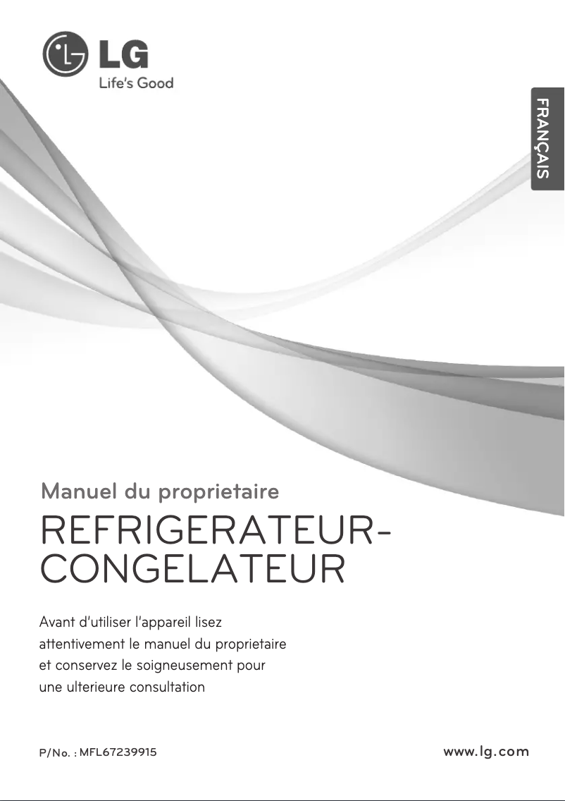 Page 1 de la notice Manuel utilisateur LG GR-M702GLH