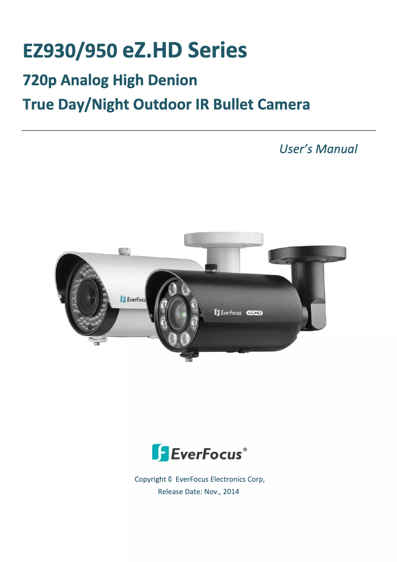Page 1 de la notice Manuel utilisateur EverFocus EZ950