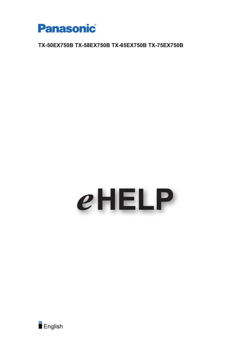 First page image of the manual for TX-75EX750B