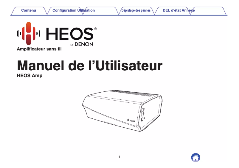 Image de la première page du manuel de l'appareil HEOS AMP