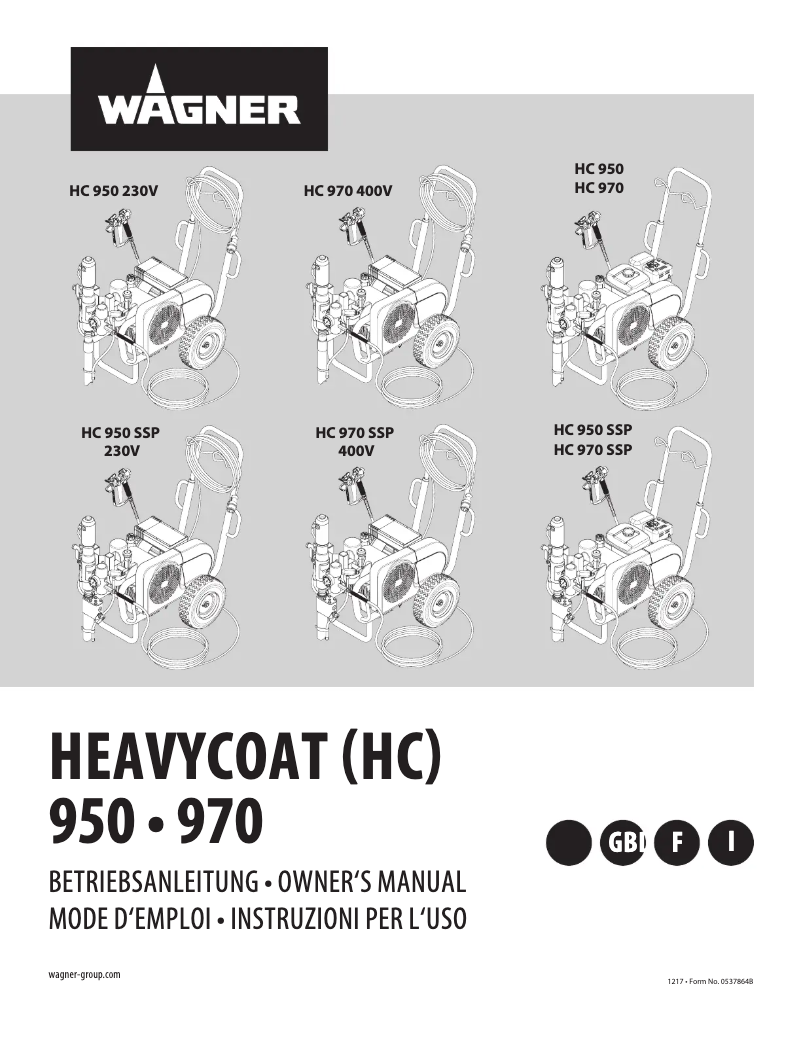 Image de la première page du manuel de l'appareil HeavyCoat 970 E SSP