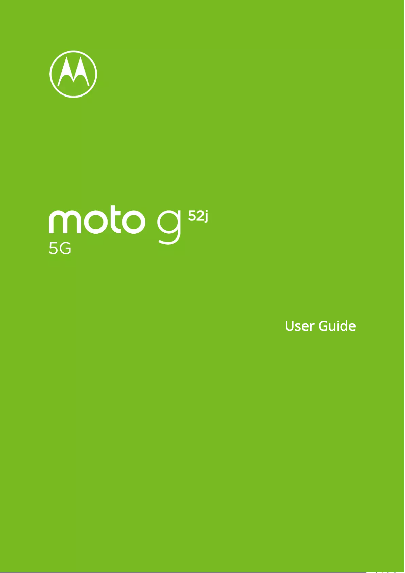 Page n°1 - Manuel utilisateur Motorola Moto G52J 5G
