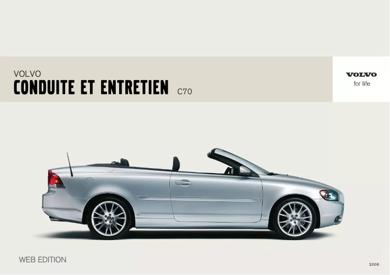 Page 1 de la notice Manuel utilisateur Volvo C70 Convertible (2005)