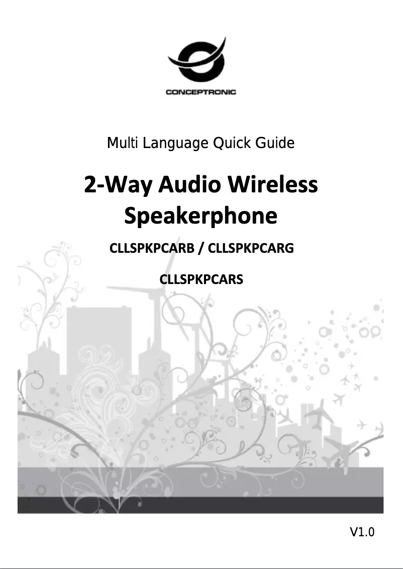 Page 1 de la notice Manuel utilisateur Conceptronic CLLSPKPCARB