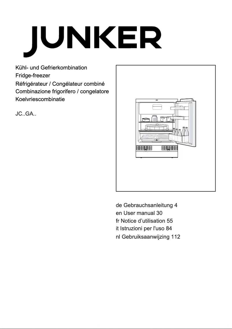 Page 1 de la notice Manuel utilisateur Junker JC15GAFF0