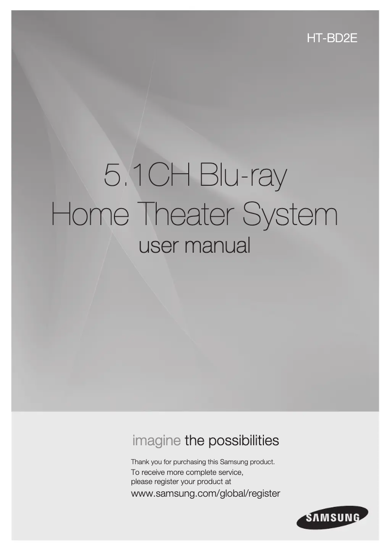 Page n°1 - Manuel utilisateur Samsung HT-BD2ET