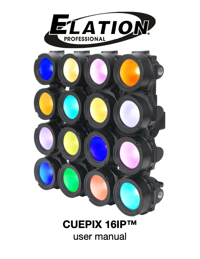 Page 1 de la notice Manuel utilisateur Elation CUEPIX 16IP