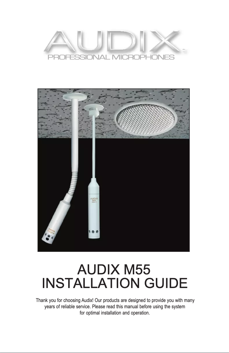 Page n°1 - Manuel utilisateur Audix M55WHC