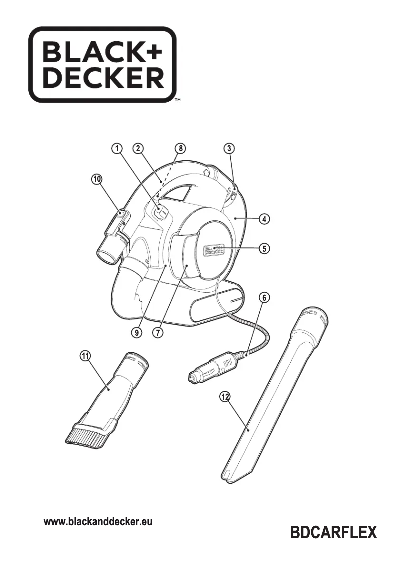 Page 1 de la notice Manuel utilisateur Black & Decker BDCARFLEX