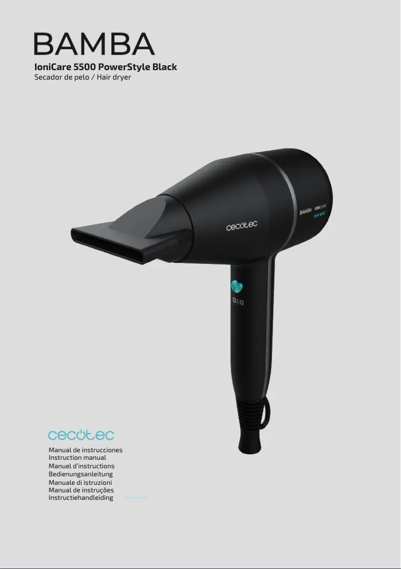 Page n°1 - Manuel utilisateur Cecotec IoniCare 5500 PowerStyle Black