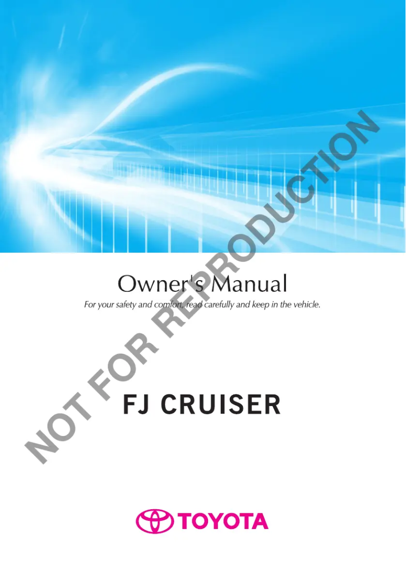 Page 1 de la notice Manuel utilisateur Toyota FJ Cruiser (2015)