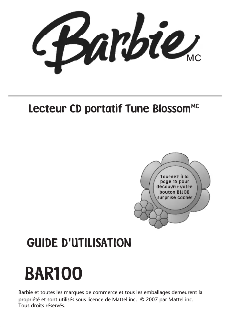 Page n°1 - Manuel utilisateur Emerson BAR100