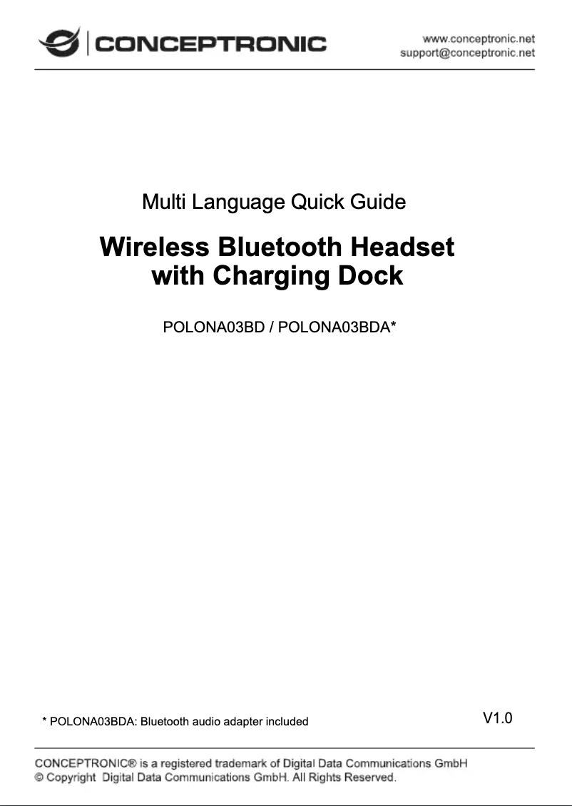 Page 1 de la notice Manuel utilisateur Equip POLONA03BDA