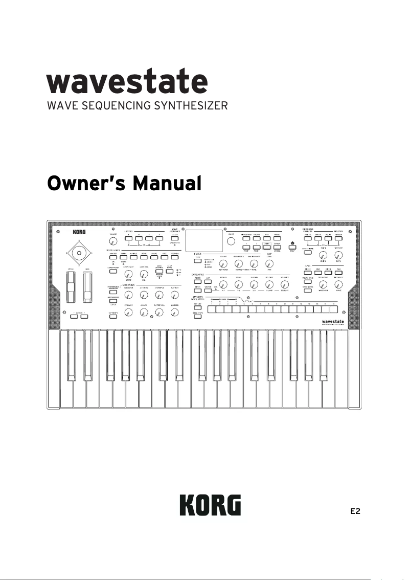 Page n°1 - Manuel utilisateur Korg Wavestate mkII