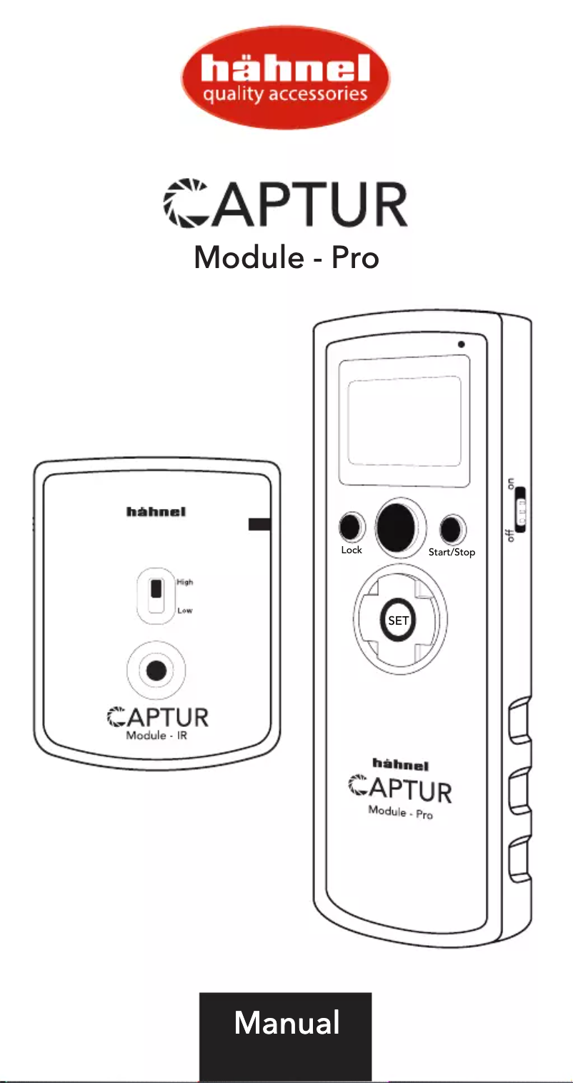 Page 1 de la notice Manuel utilisateur Hähnel Captur Module Pro