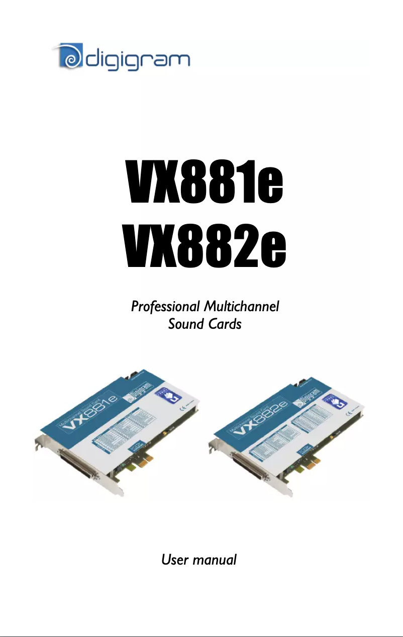 Página 1 del manual Manual de usuario Digigram VX881e