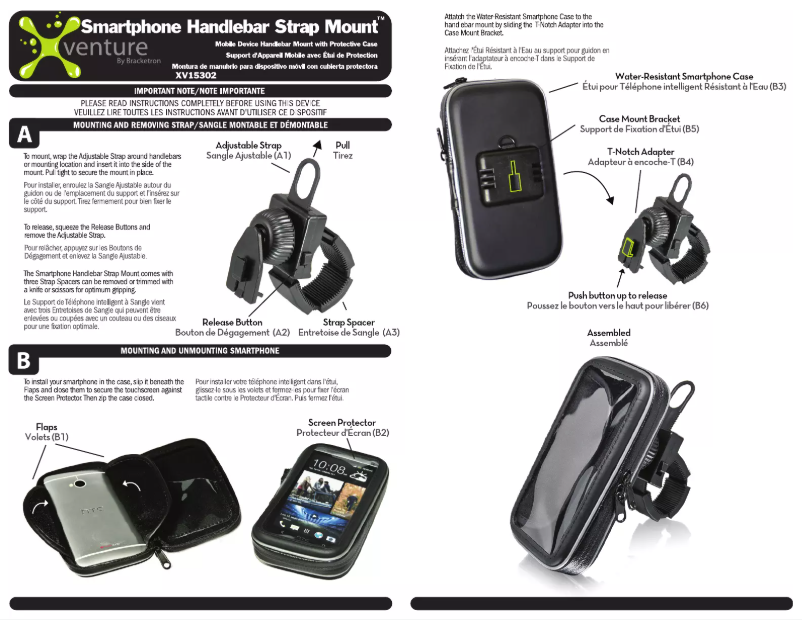 Page n°1 - Manuel utilisateur Bracketron XV1-530-2