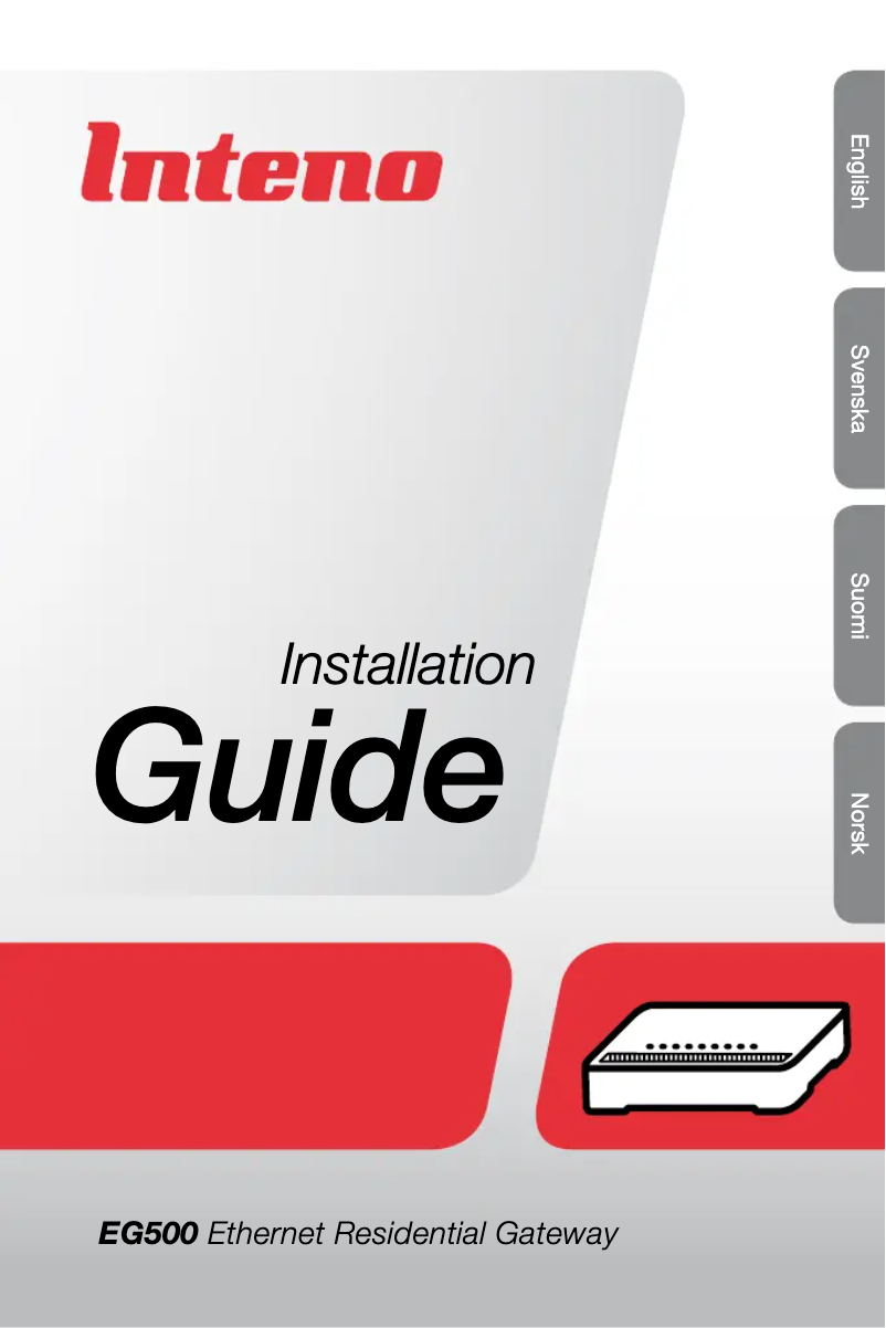 Page n°1 - Manuel utilisateur Genexis EG500