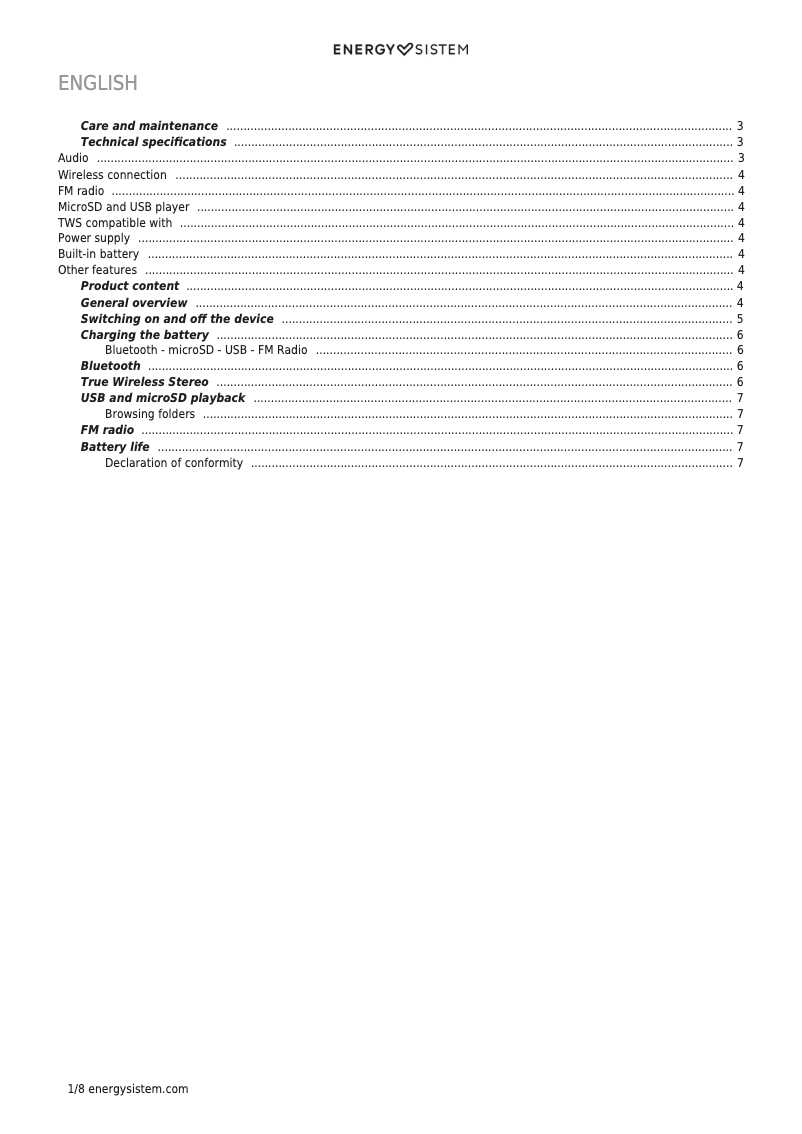 Image de la première page du manuel de l'appareil East Beach